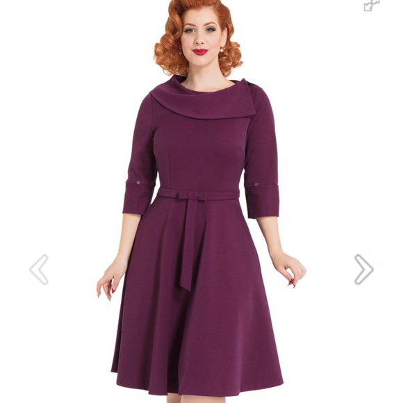 Rockabilly Pinup Girl Voodoo Vixen Vintage Retro 1950/1950 Dress NWT Belle Fur M - Picture 6 of 10